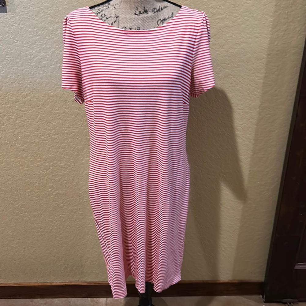 Ann Taylor red/white striped dress, size 16T, like new | offer in description